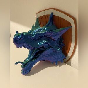 3D printed and painted this dragon's head piece